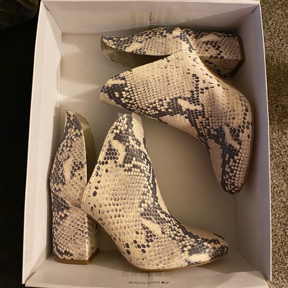 Steve Madden Snake Print Booties